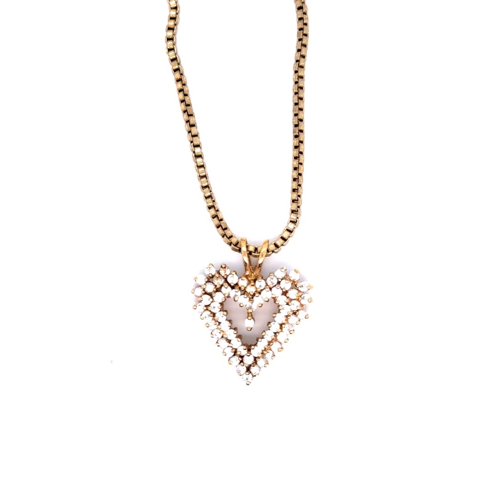 Avon Gold-Tone‎ Chain with 925 Heart Pendant